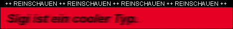 Sigi ist ein cooler Typ, aber?