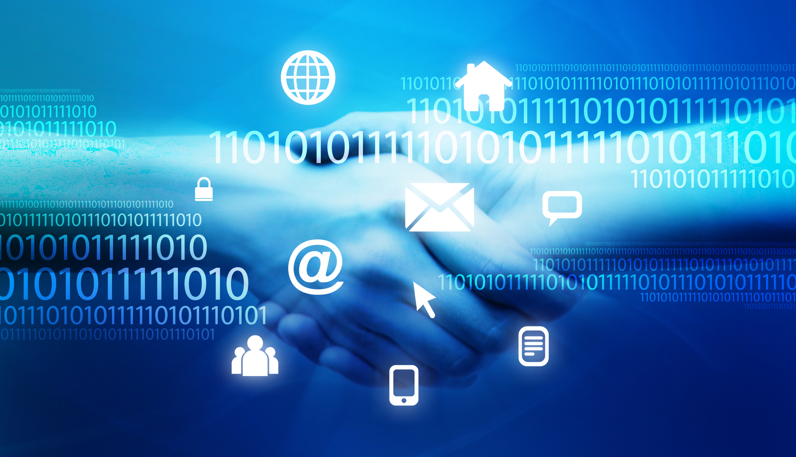 Eine Weltkarte mit digitalen Verbindungen